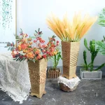 Vase grand format en osier pour plantes