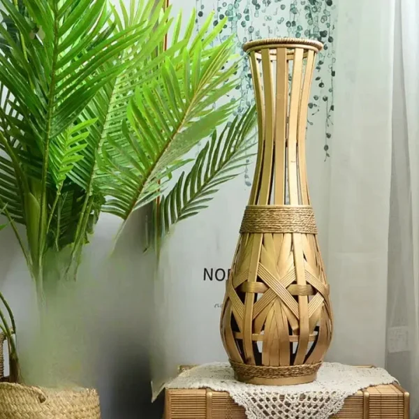 Vase osier grand format, idéal pour bouquets