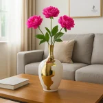 Vase contemporain en matériaux élégants