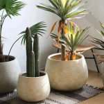 Pot de jardin spacieux en design arrondi