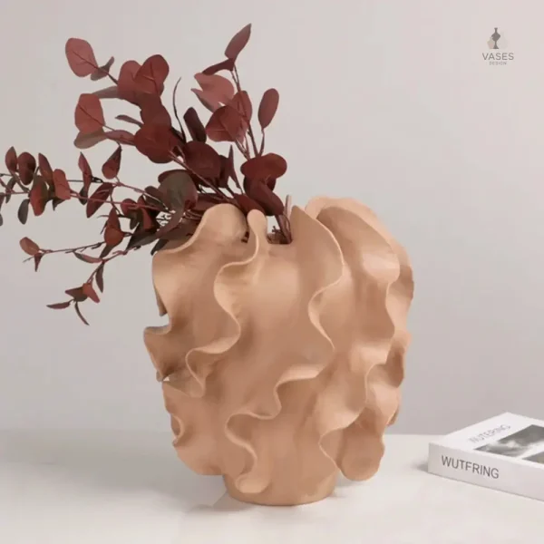 Vase décoratif avec finition texturée