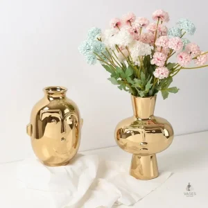 Vase visage Illusion en céramique décoratif