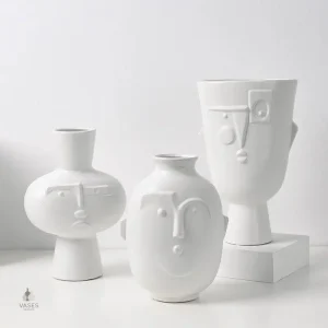 Vase visage Illusion avec finitions élégantes
