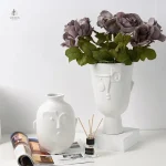 Vase visage Illusion pour fleurs séchées