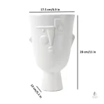 Vase visage Illusion en couleur neutre