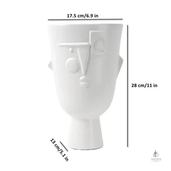 Vase visage Illusion en couleur neutre