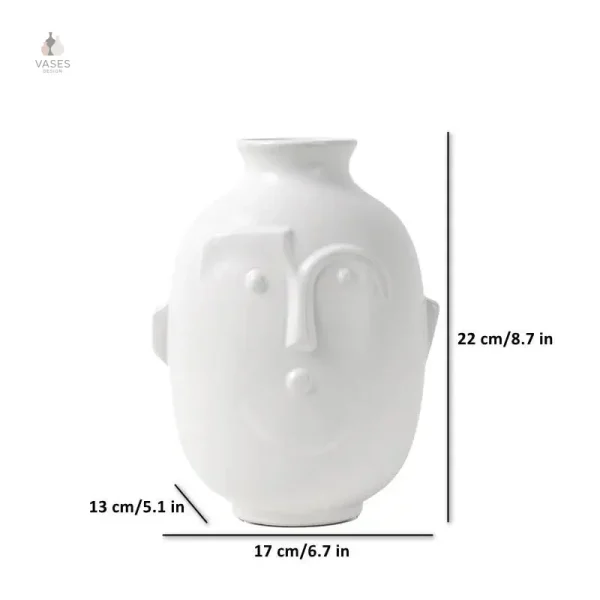 Vase visage créatif pour un intérieur tendance