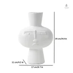 Vase visage Illusion, pièce maîtresse décorative