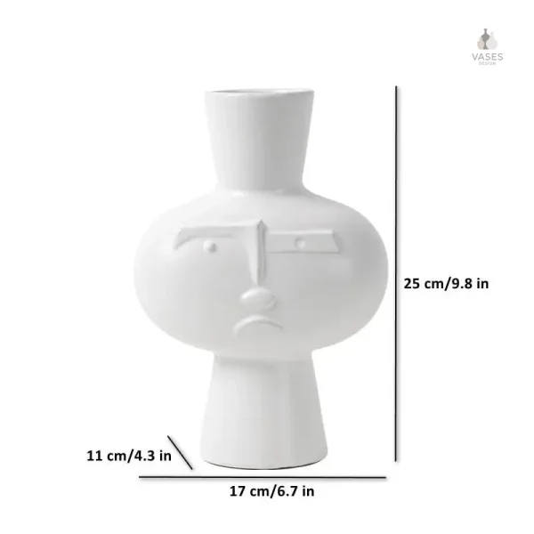 Vase visage Illusion, pièce maîtresse décorative