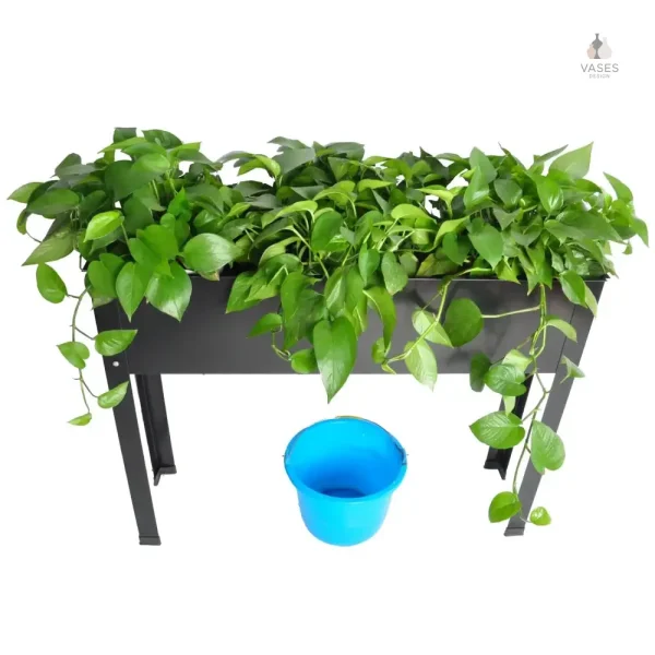 Jardinière sur pied design moderne en métal