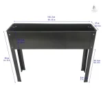 Jardinière sur pied métal noir pour décor extérieur