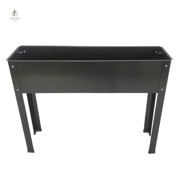 Support de plantes en métal noir, style contemporain