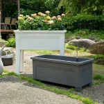 Jardinière sur pied en plastique, design moderne et pratique