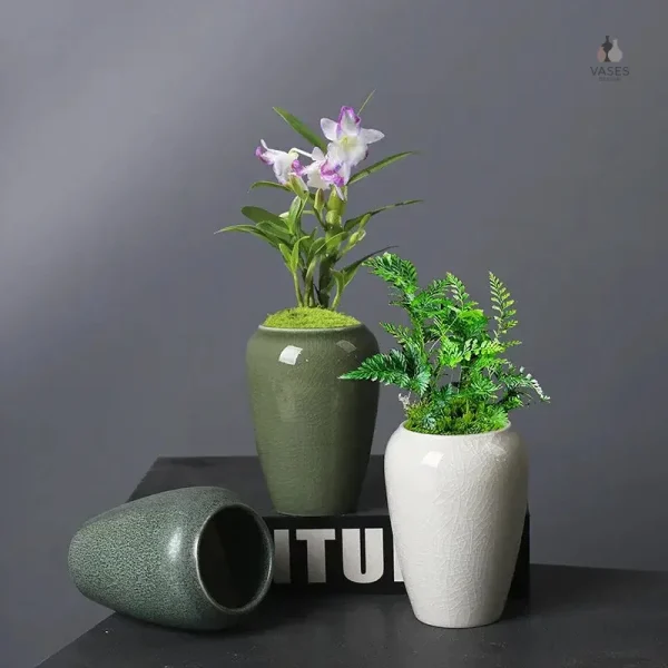 Petit pot de fleur en céramique décoratif