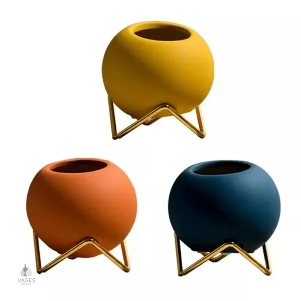 Vase compact en forme de boule, touche de style chic