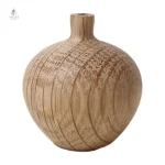 Vase en bois naturel, parfait pour fleurs séchées
