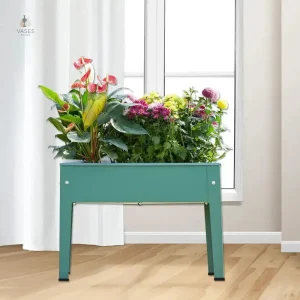 Jardinière sur pied compacte pour plantes d'intérieur ou d'extérieur