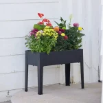 Jardinière sur pied élégante pour fleurs et herbes aromatiques