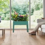 Jardinière sur pied design, idéale pour balcons et petits jardins