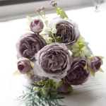 Pivoine artificielle en fleurs décoratives - vue 2