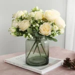 Fleurs artificielles de pivoine pour décoration intérieure