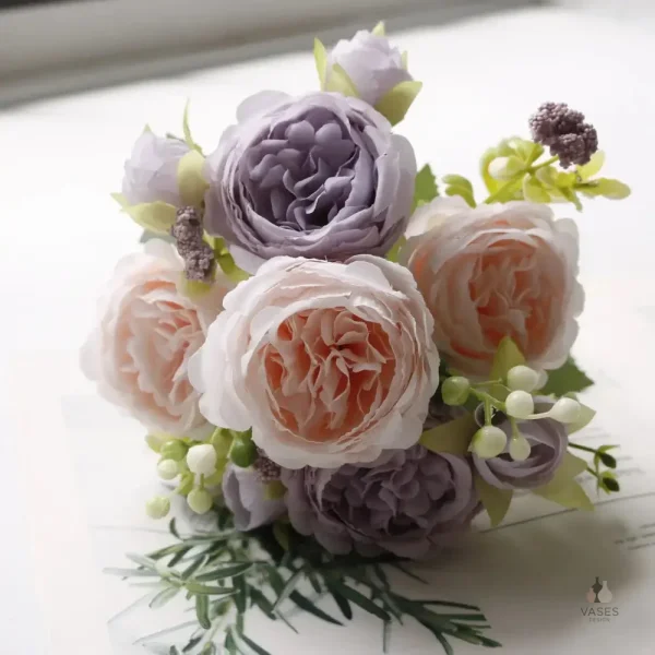 Pivoine artificielle en fleurs décoratives - vue 4