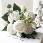 Pivoine artificielle en fleurs décoratives - vue 5