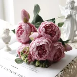 Pivoine artificielle en fleurs décoratives - vue 7