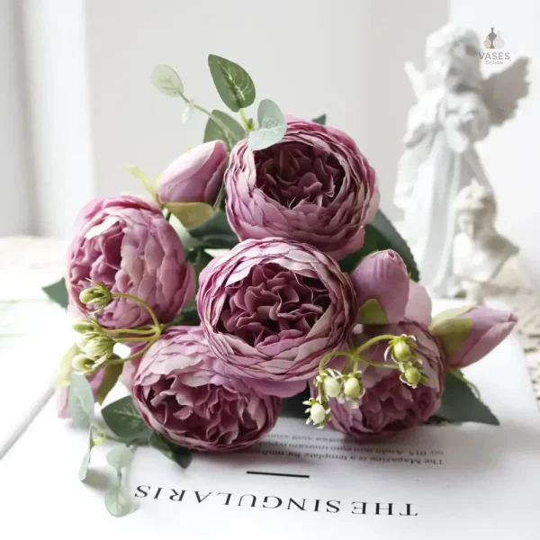 Pivoine artificielle en fleurs décoratives - vue 10