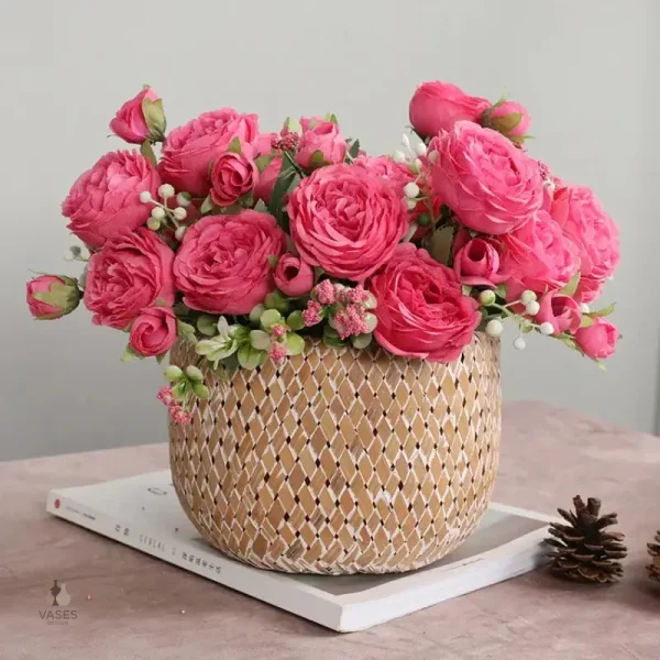 Pivoine synthétique rose pour arrangements floraux