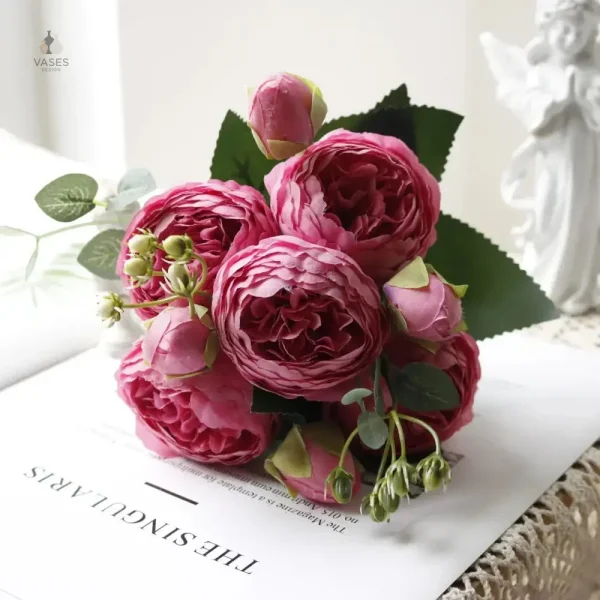 Pivoine artificielle en fleurs décoratives - vue 14
