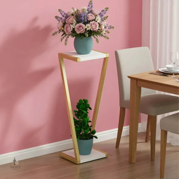 Porte plante scandinave en bois pour décoration moderne