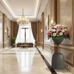 Support à fleurs minimaliste pour un intérieur moderne