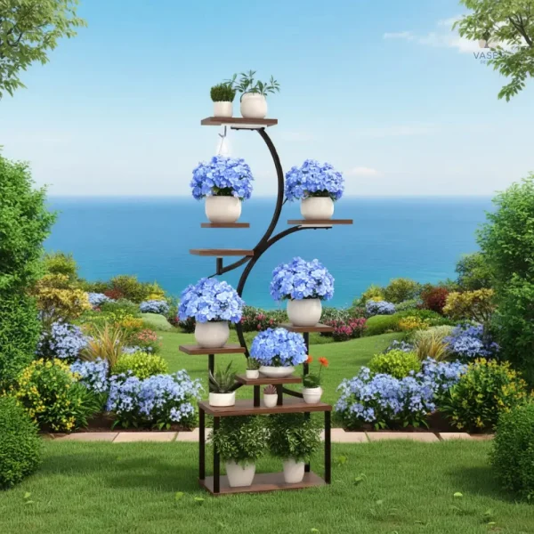 Support à plantes avec une touche artistique