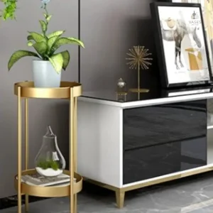 Porte plante sur pied moderne en bois
