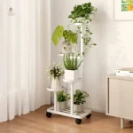 Support de plantes sur roulettes pour intérieur moderne