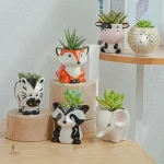 Pot de fleur animaux décoratif
