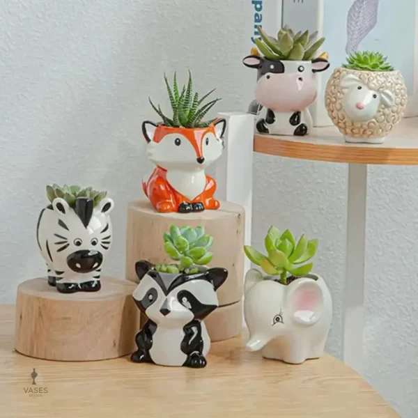 Pot de fleur animaux décoratif