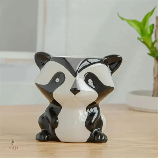 Pot de fleurs amusant avec motifs d'animaux