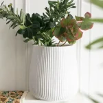 Vase blanc pour plantes d'intérieur