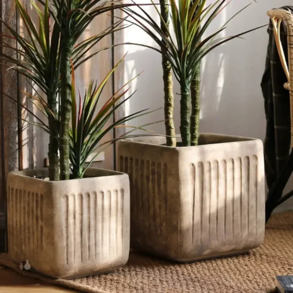 Conteneur carré pour plantes d'intérieur élégant