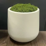 Pot décoratif en céramique blanc pour plantes