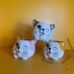 Pot à plantes chat pour décoration originale