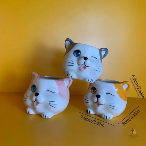 Pot à plantes chat pour décoration originale