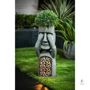 Pot de fleur extérieur lumineux pour jardin
