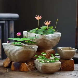 Pot de fleur décoratif intérieur élégant