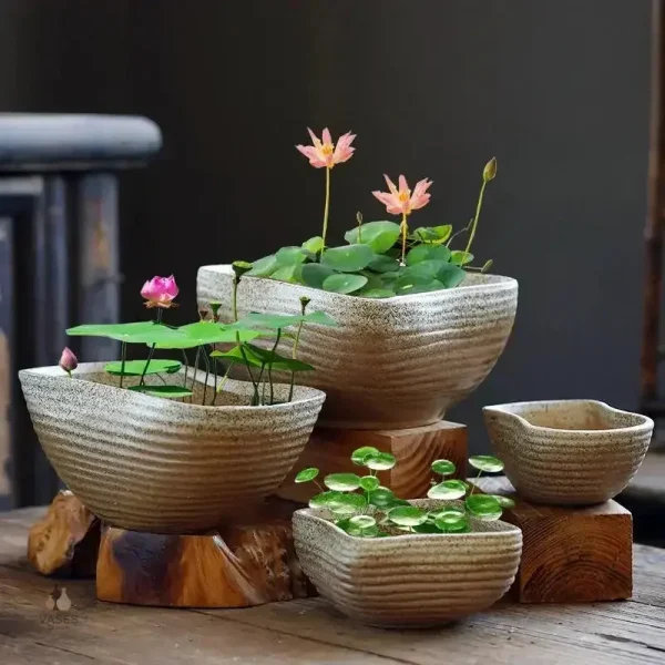Pot de fleur décoratif intérieur élégant