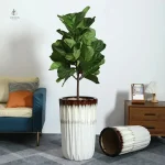 Pot de fleur design XXL élégant pour décoration intérieure