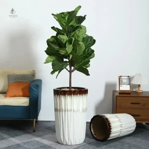 Pot de fleur design XXL élégant pour décoration intérieure
