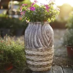 Conteneur de fleurs design pour terrasse